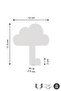 2 Metal Cloud-Shaped Hangers for White Children's Rooms - Durable Design Wall Mounted Hanger - 3