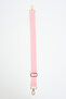 Baby Pink Powder Pink Bag with Adjustable Handle and Gold Staple Detail (Polyester) 110 cm W:4 cm - 4