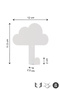 Metal Cloud-Shaped 4 Pcs Hangers for White Children's Rooms - Durable Design Wall Mounted Hanger - 4