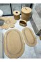 Jute, Bathroom Set, Bath Mat, Mat Set, Makeup Basket, Trash Can, Toilet Mat - 3