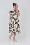 Girl's Floral Patterned Waist Detail Long Dress