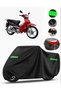 Steel Motor Cup 110 Rear Bag Compatible Motorcycle Tarpaulin Premium (Lock Compatible)-Black