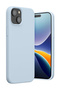 Soft Silicone with Velvet Inner Surface Compatible with iPhone 14 Plus High Quality Launch Case-Baby Blue