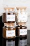 Set of 4 500ml Coffee Corner with Wooden Lid Turkish Coffee/Nescafe/Filter/Glass Jar with Sugar Labels - 2