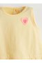 Yellow Heart Printed Baby Girl Blouse and Shorts 2-Piece - 6