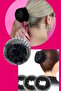 Black Color Small Mesh Detailed Knob Buckle - 3