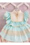 Mint Green Vintage Baby Girl Dress, Birthday, Photo Shoot Dress, Suitable for 0-13 Years Old - 2