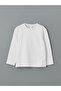 White Crew Neck Basic Boy's T-Shirt