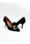 Black Suede Women's Stiletto - Genuine Leather - 3