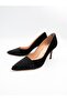 Black Suede Women's Stiletto - Genuine Leather - 4
