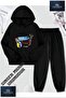 Hooded Children's'Hello Neighbor' Printed Tracksuit Set