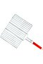 RF10371 BBQ Grill, Chromium-Plated Iron,Wooden Handle, Folding Basket for Fish & Veggies.