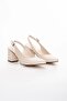 Women's Beige Skin Open Back Shoes - 4