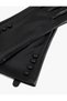 Gloves Faux Leather Button Detailed - 3