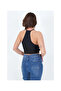 23254137 Ribbed Knit Strap Double-Breasted Tank Top Black - 4