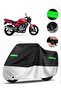 Kawasaki Er-5 Rear Case Compatible Premium Motorcycle Tarpaulin (Lock Compatible) Black-Grey