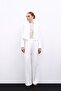Wide Leg Trousers with Waist Accessories - Ecru - 2
