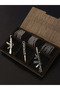 Gun Symbol 6-Piece Men's Custom Gift Boxed Chain Necklace Set
