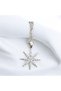 Silver Women's Zircon Stone Star Steel Necklace - Star Sparkling Stylish Design - 3