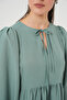 Women's Balloon Sleeve Long Hijab Dress 2464 - Çağla - 5