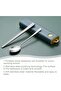 4 Pcs Portable Cutlery Set, Travel Cutlery, Stainless Steel Flatware Set with Case, Fork Spoon Chopsticks Utensils Set, for Home/Office/Party/Travel, Dishwasher Safe - 4