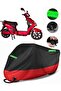 Volta Vsx Compatible Premium Motorcycle Tarpaulin (Lock Compatible) Black-Red