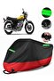 Yamaha Sr 400 Compatible Premium Motorcycle Tarpaulin (Lock Compatible) Black-Red