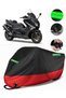 Yamaha Tmax 530 Compatible Premium Motorcycle Tarpaulin (Lock Compatible) Black-Red