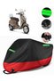Vespa Primavera 50 Touring Compatible Premium Motorcycle Tarpaulin (Lock Compatible) Black-Red