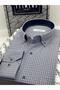 Classic Long Sleeve Collar Buttoned Plaid Checked Gift Boxed Men's Shirt Fs-003774 - Gray - 2