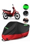 Kuba Kee 100 Compatible Premium Motorcycle Tarpaulin (Lock Compatible) Black-Red