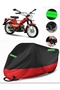 Mobylette Super 52 Compatible Premium Motorcycle Tarpaulin (Lock Compatible) Black-Red