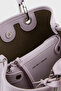 Women's Magnetic Buckle Silk Print Logo Removable Shoulder Strap External Zipper Interior Section Pink - 6