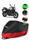 Yamaha Fz8 Compatible Premium Motorcycle Tarpaulin (Lock Compatible) Black-Red