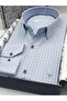 Classic Long Sleeve Square Striped Gift Boxed Men's Shirt Fs-002153 - Light Blue - 2