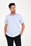 Classic Short Sleeve Neon Floral Armure Gift Boxed Men's Shirt Fs-001214 - Light Blue