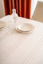 Zer-i Tableware - مفرش طاولة كريمي عملي بدون رباط، خط مستقيم، 160x220 - 4