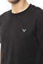 Slim Fit Short Sleeve Embroidered 100% Cotton T-Shirt Fs-003011 - Black - 5