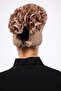 Ruffled Seamless Combed Cotton Bonnet Mink - Women's Hijab Tie Bun Inner Bonnet Brown - 8