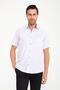 Classic Short Sleeve Linen Cotton Garneli Men's Shirt with Gift Box Fs-000748 - Light Lilac - 4