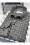 Classic Long Sleeve Winter Checked Collar Buttoned 100% Cotton Gift Boxed Men's Shirt Fs-003765 - Black - 3