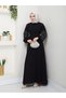 Number 10 Fashion - Stone Detailed Hijab Ferace Dress, Shoulder and Sleeve Jewelled - 10NMR4000 - 3