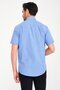 Classic Short Sleeve Open Ground Box Pattern Linen Cotton Gift Boxed Men's Shirt Fs-000745 - Indigo - 4
