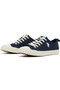 Men's Navy Low-Top Canvas Sneakers - Iconic Branding for a Clean Look - 2