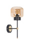 Kama Black Gold Honey Glass Sconce