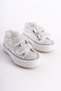 New Season Stoned Velcro Silver Orthopedic Girls Shoes, Girls' Sports Shoes 21-30 Illuminated