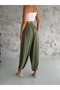 Women's Modal Fabric Shalvar Trend Model Comfortable Cut Tracksuit with Legs and Waist Detail - 2
