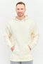 Men Sportswear Fit Long Sleeve Outdoor Hooded Sweatshirt, Cream