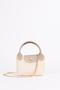 Women's Snap Closure Chain Strap Mink Cream Mini Hand and Shoulder Bag Elsa - 5