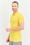 Men Slim Fit Short Sleeve Outdoor Polo Shirt, Yellow - 2